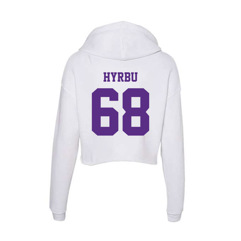 Furman - NCAA Football : Tim Hyrbu - Classic Shersey Women's Crop Fleece Hoodie-1
