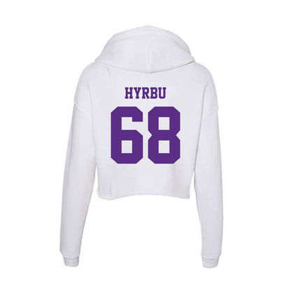 Furman - NCAA Football : Tim Hyrbu - Classic Shersey Women's Crop Fleece Hoodie-1