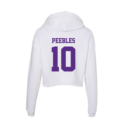 Furman - NCAA Football : Braylon Peebles - Women's Crop Fleece Hoodie-1
