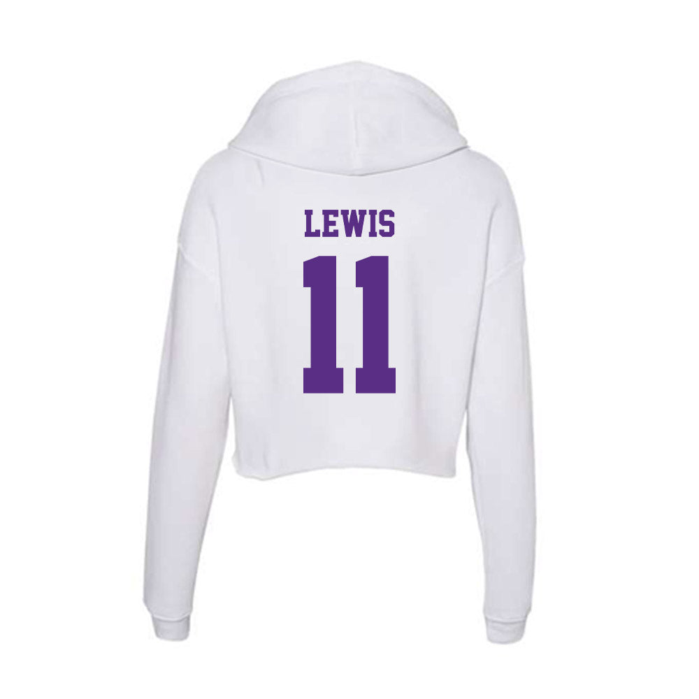 Furman - NCAA Men's Basketball : Gunnar Lewis - Classic Shersey Women's Crop Fleece Hoodie-1