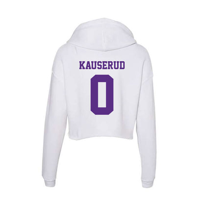 Furman - NCAA Football : Ty Kauserud - Classic Shersey Women's Crop Fleece Hoodie-1
