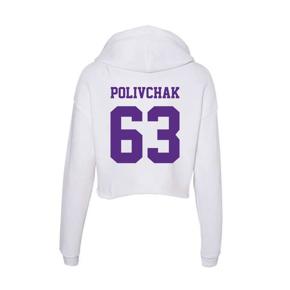 Furman - NCAA Football : Chase Polivchak - Women's Crop Fleece Hoodie-1