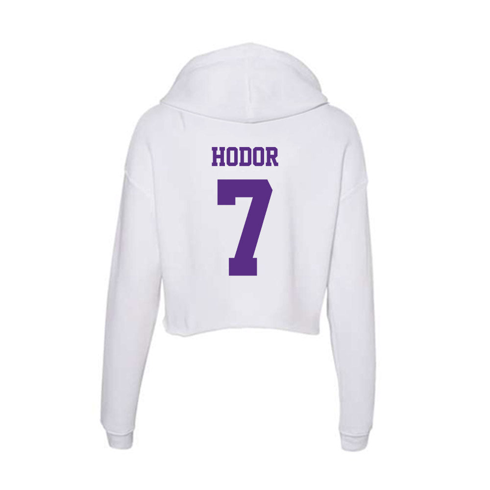 Furman - NCAA Women's Lacrosse : Marin Hodor - Women's Crop Fleece Hoodie-1