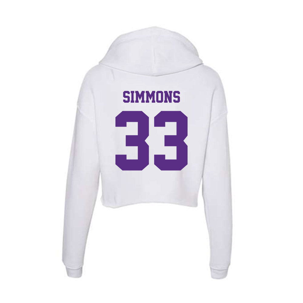 Furman - NCAA Football : Nick Simmons - Classic Shersey Women's Crop Fleece Hoodie-1