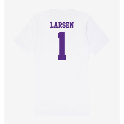 Furman - NCAA Women's Lacrosse : Cassie Larsen - Women's V-Neck T-Shirt-1