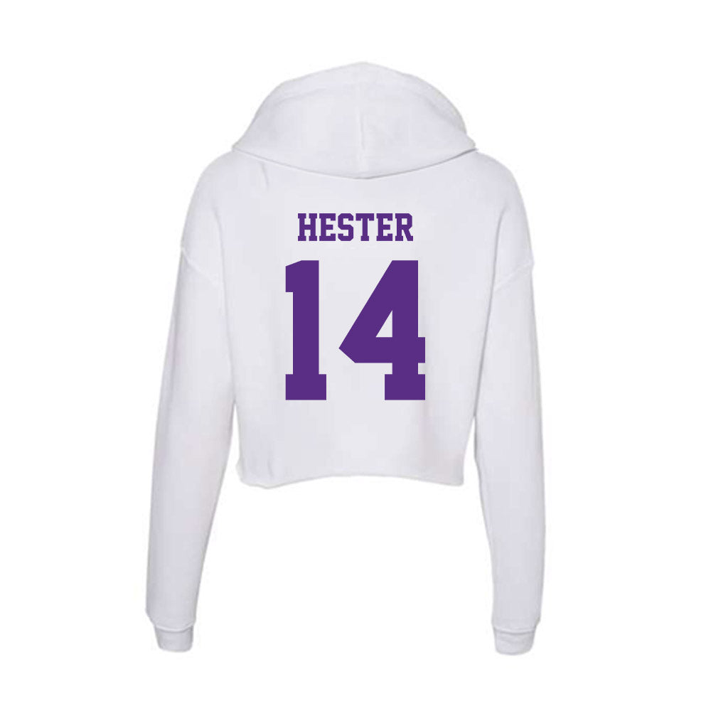 Furman - NCAA Women's Lacrosse : Reynolds Hester - Women's Crop Fleece Hoodie-1
