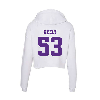 Furman - NCAA Football : Mason Keely - Women's Crop Fleece Hoodie-1
