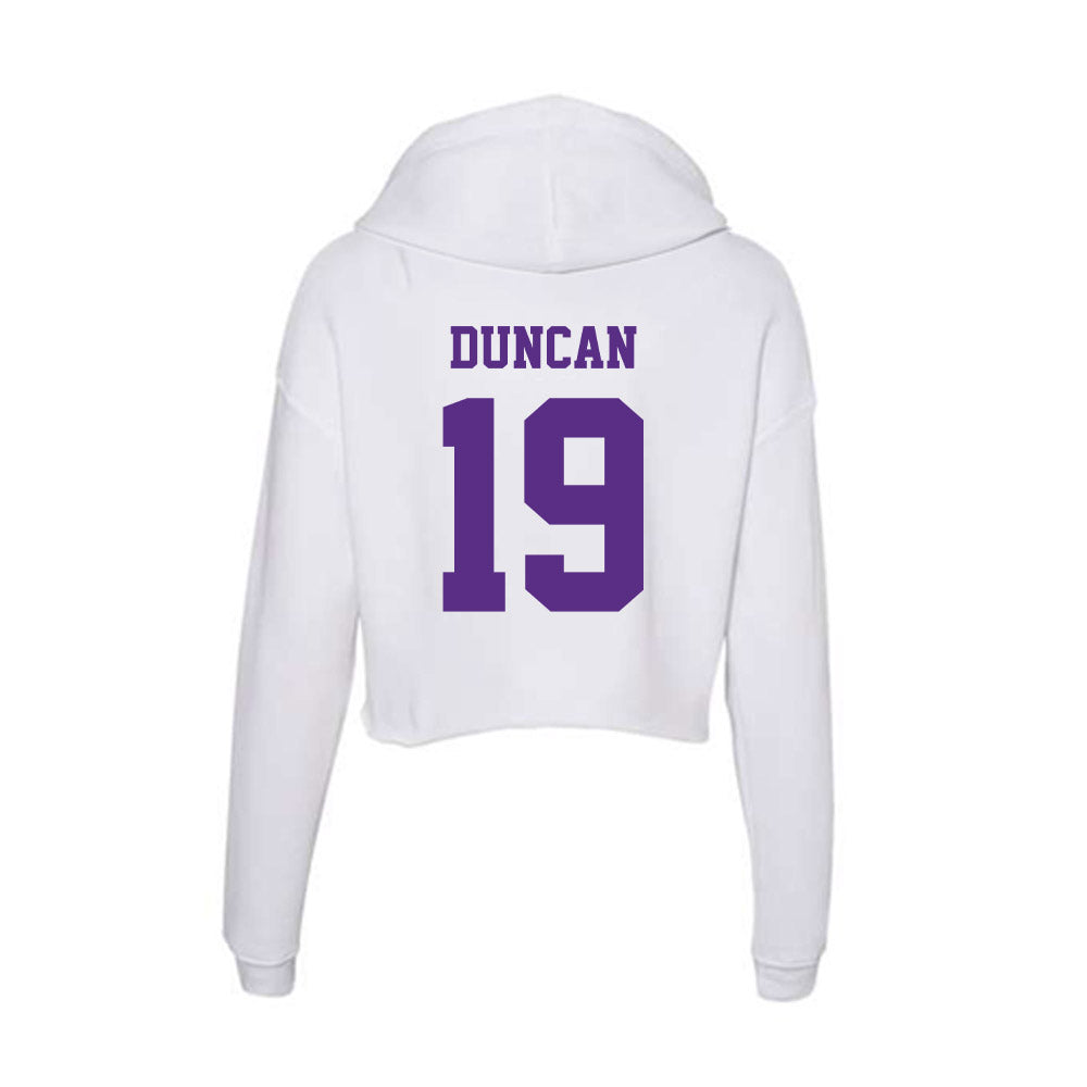 Furman - NCAA Football : Jay Duncan - Classic Shersey Women's Crop Fleece Hoodie-1