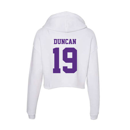 Furman - NCAA Football : Jay Duncan - Classic Shersey Women's Crop Fleece Hoodie-1