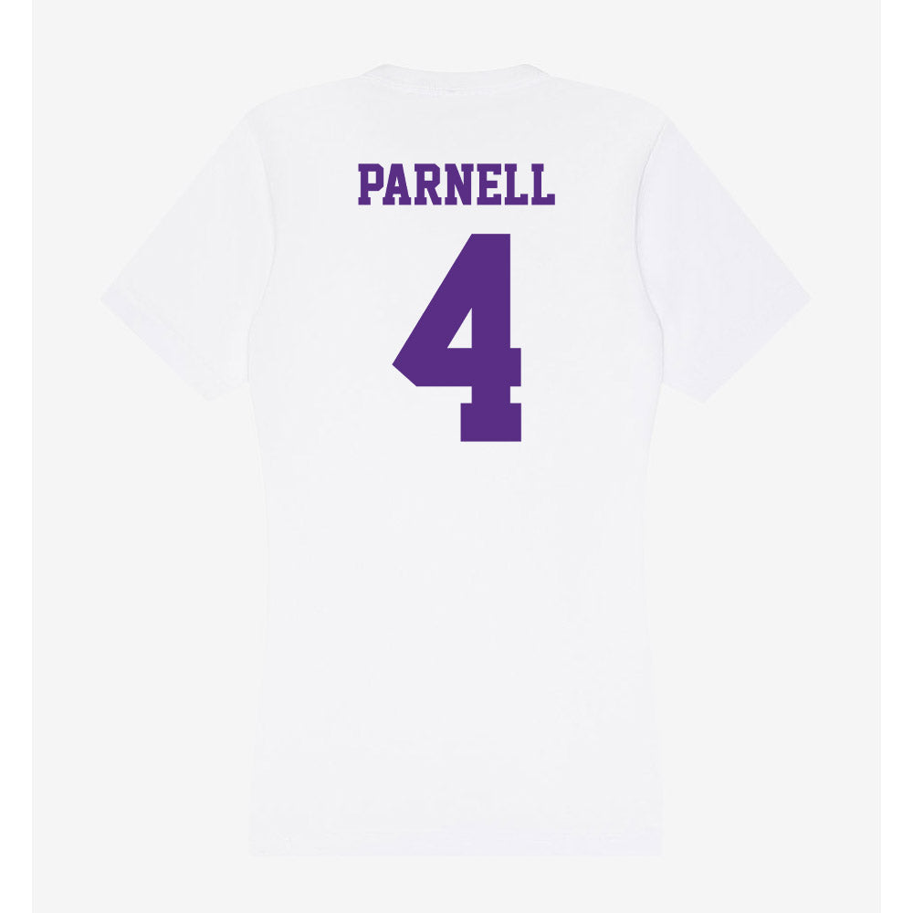 Furman - NCAA Women's Basketball : Kyraha Parnell - Women's V-Neck T-Shirt-1
