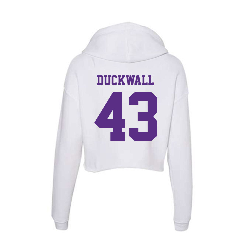 Furman - NCAA Football : Max Duckwall - Classic Shersey Women's Crop Fleece Hoodie-1