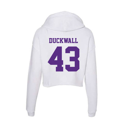 Furman - NCAA Football : Max Duckwall - Classic Shersey Women's Crop Fleece Hoodie-1