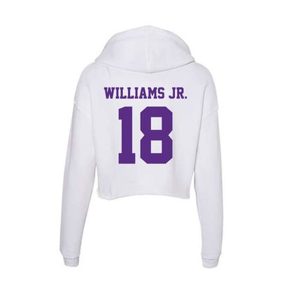 Furman - NCAA Football : Jerrod Williams Jr. - Classic Shersey Women's Crop Fleece Hooded Sweatshirt-1