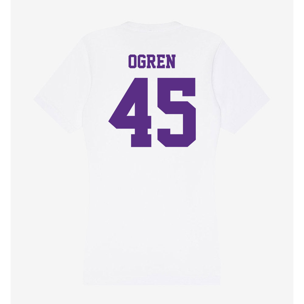 Furman - NCAA Women's Lacrosse : Juliette Ogren - Women's V-Neck T-Shirt-1