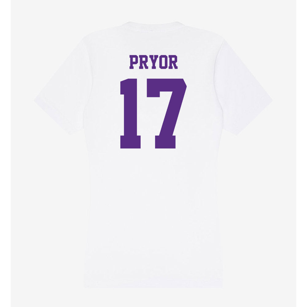 Furman - NCAA Football : Jackson Pryor - Women's V-Neck T-Shirt-1