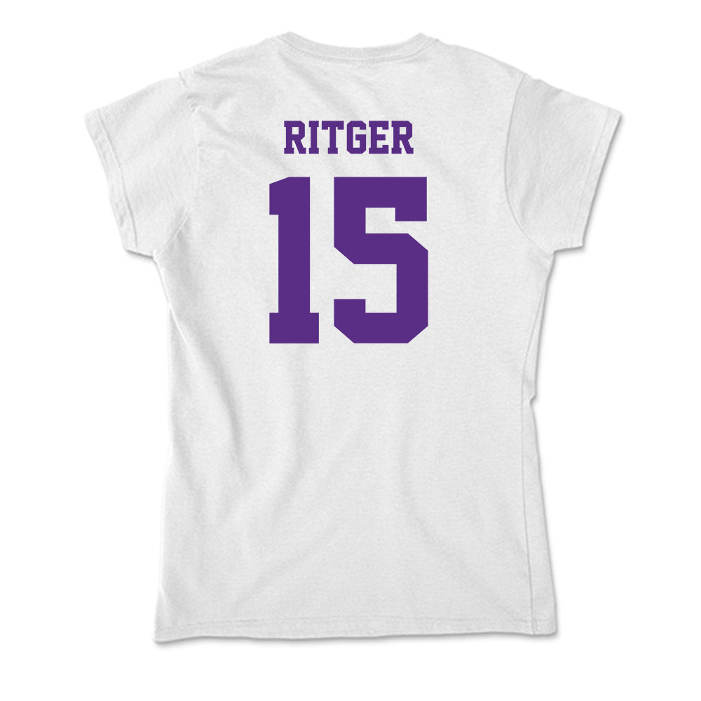 Furman - NCAA Men's Basketball : Owen Ritger - Soft Style Women’s T-Shirt-1
