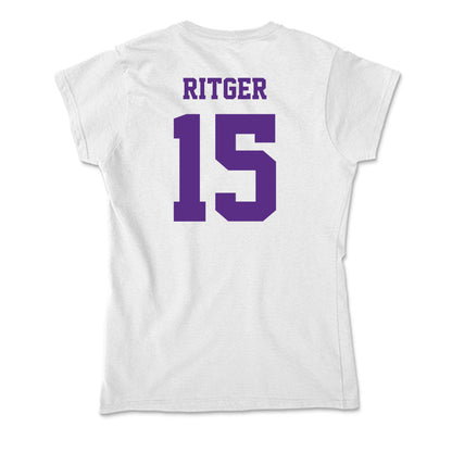Furman - NCAA Men's Basketball : Owen Ritger - Soft Style Women’s T-Shirt-1