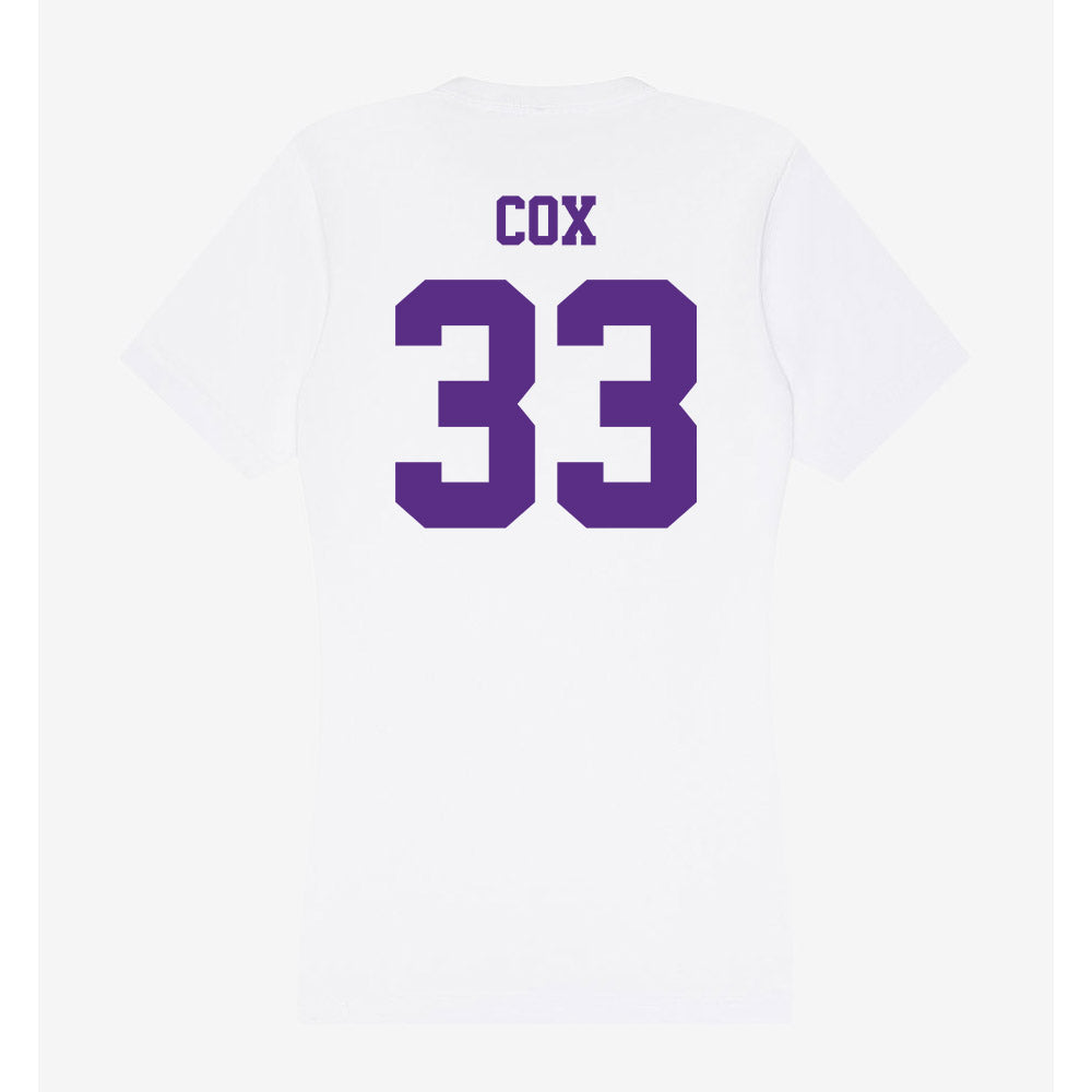 Furman - NCAA Men's Soccer : Gabe Cox - Women's V-Neck T-Shirt-1