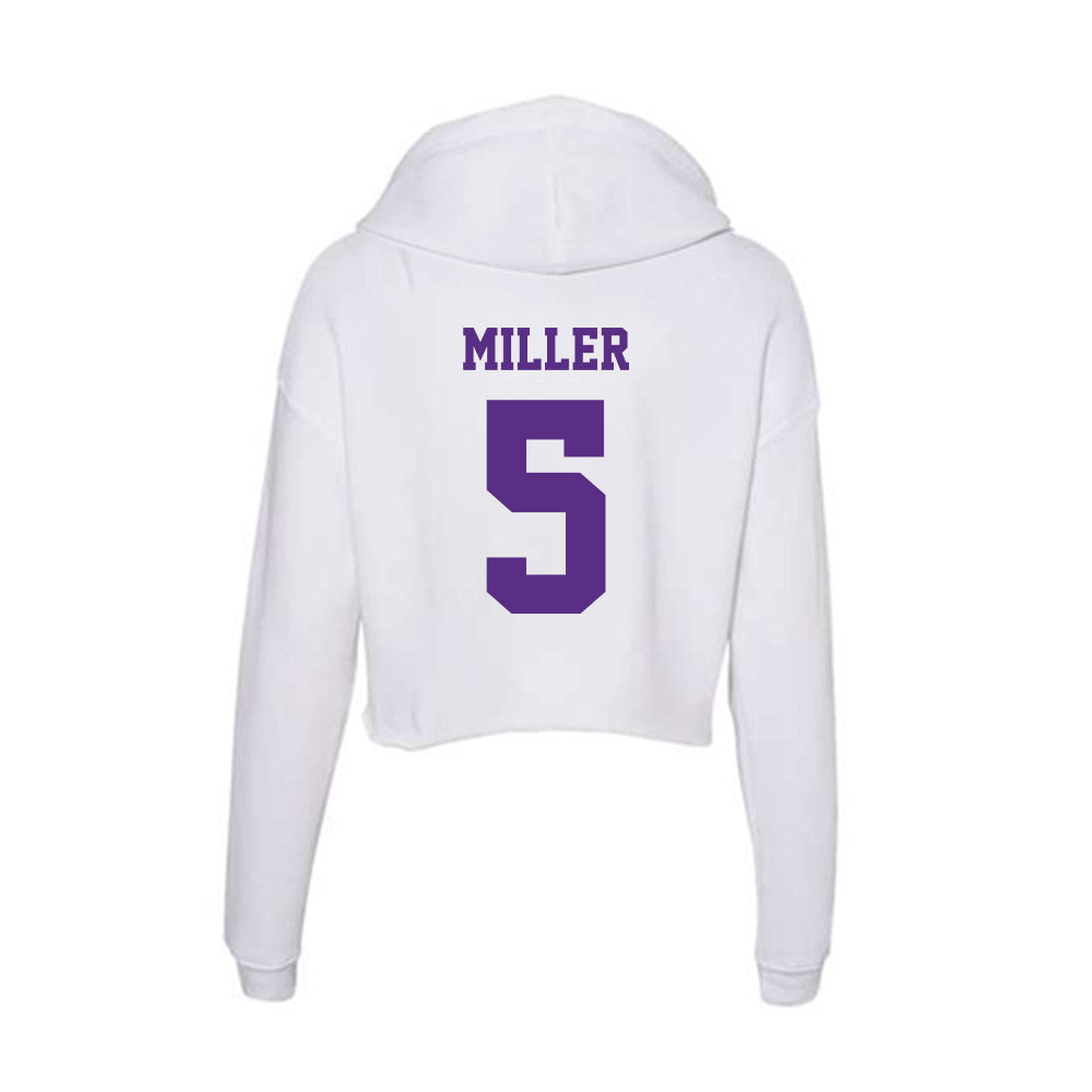 Furman - NCAA Football : Jordan Miller - Women's Crop Fleece Hoodie-1