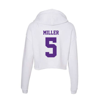 Furman - NCAA Football : Jordan Miller - Women's Crop Fleece Hoodie-1