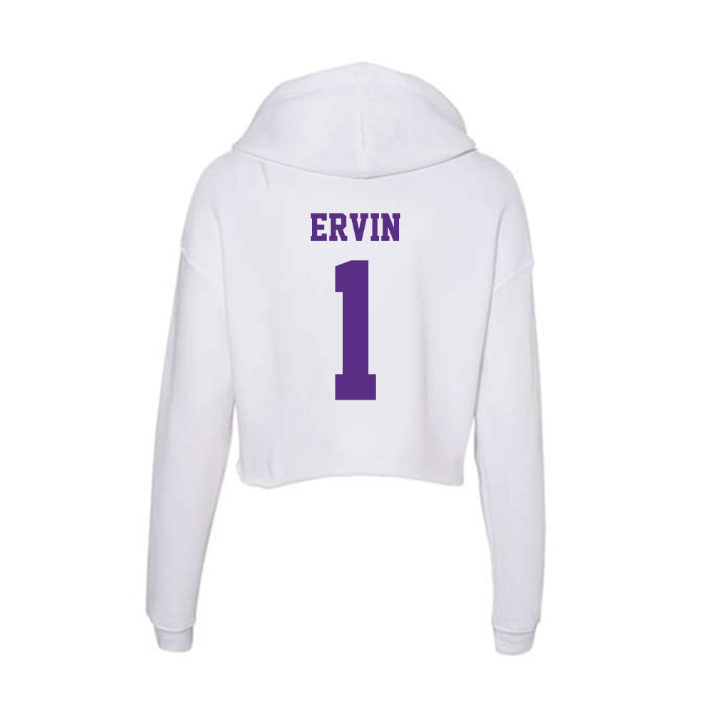 Furman - NCAA Women's Basketball : Alyssa Ervin - Women's Crop Fleece Hoodie-1