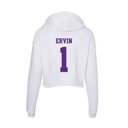 Furman - NCAA Women's Basketball : Alyssa Ervin - Women's Crop Fleece Hoodie-1