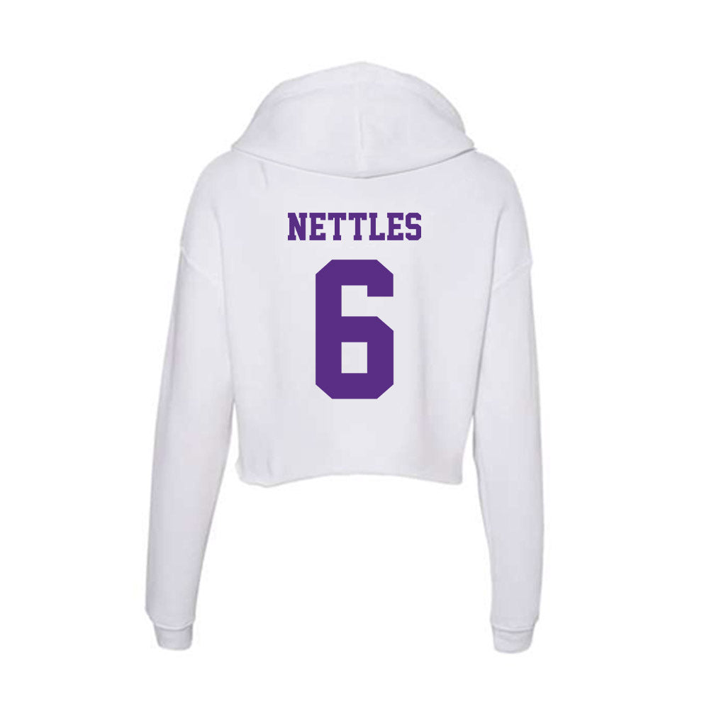 Furman - NCAA Football : CJ Nettles - Classic Shersey Women's Crop Fleece Hoodie-1