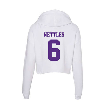 Furman - NCAA Football : CJ Nettles - Classic Shersey Women's Crop Fleece Hoodie-1