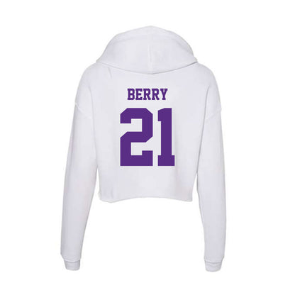 Furman - NCAA Women's Basketball : Tyriana Berry - Women's Crop Fleece Hoodie-1