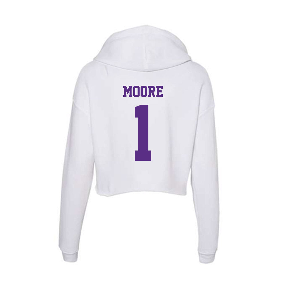 Furman - NCAA Women's Volleyball : Kacie Moore - Women's Crop Fleece Hoodie-1