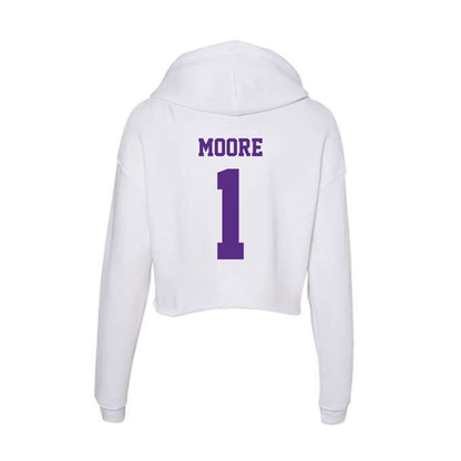 Furman - NCAA Women's Volleyball : Kacie Moore - Women's Crop Fleece Hoodie-1
