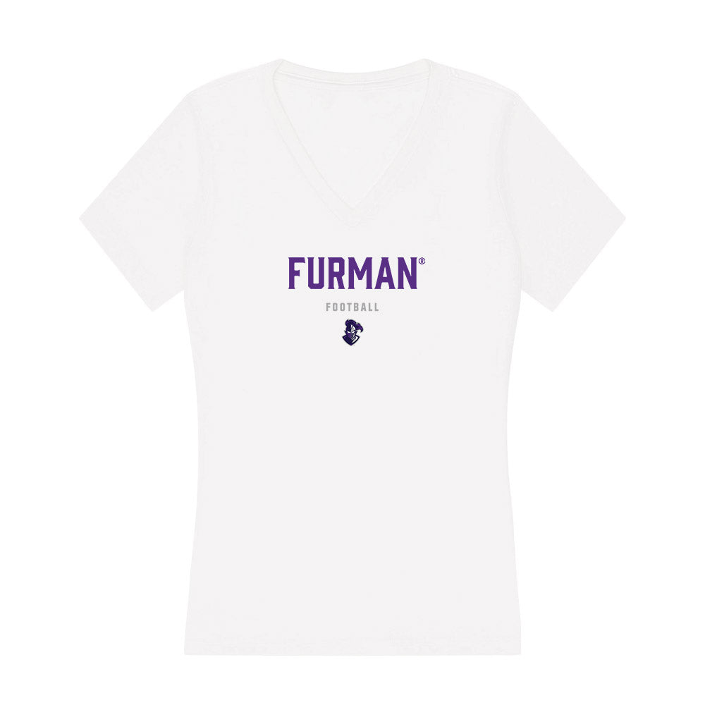 Furman - NCAA Football : Caden Wilson - Women's V-Neck T-Shirt-0