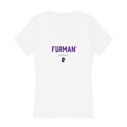 Furman - NCAA Football : Caden Wilson - Women's V-Neck T-Shirt-0