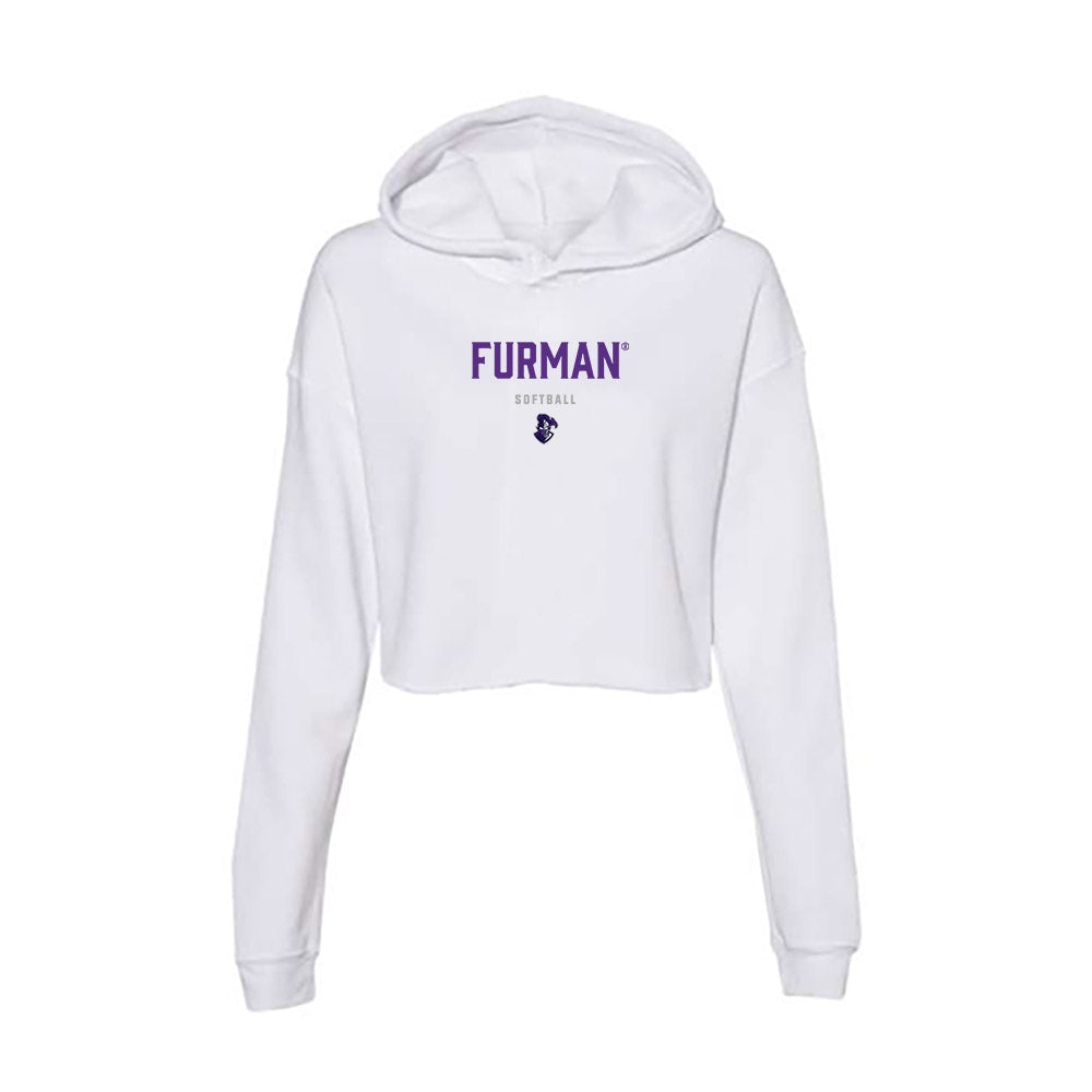 Furman - NCAA Softball : Hope Marshburn - Women's Crop Fleece Hoodie-0