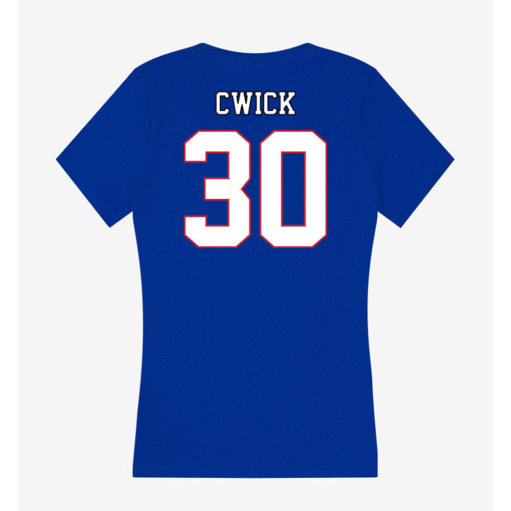 DePaul - NCAA Softball : Brooke Cwick - Classic Shersey Women's V-Neck T-Shirt-1