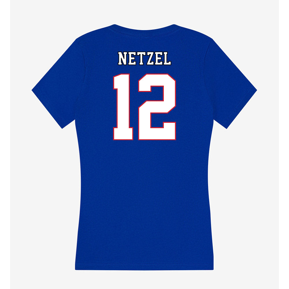 DePaul - NCAA Men's Soccer : Gavin Netzel - Women's V-Neck T-Shirt-1