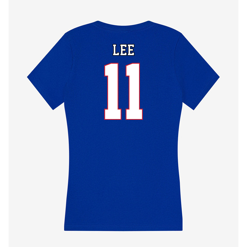 DePaul - NCAA Women's Basketball : Sumer Lee - Women's V-Neck T-Shirt-1
