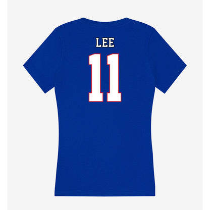 DePaul - NCAA Women's Basketball : Sumer Lee - Women's V-Neck T-Shirt-1