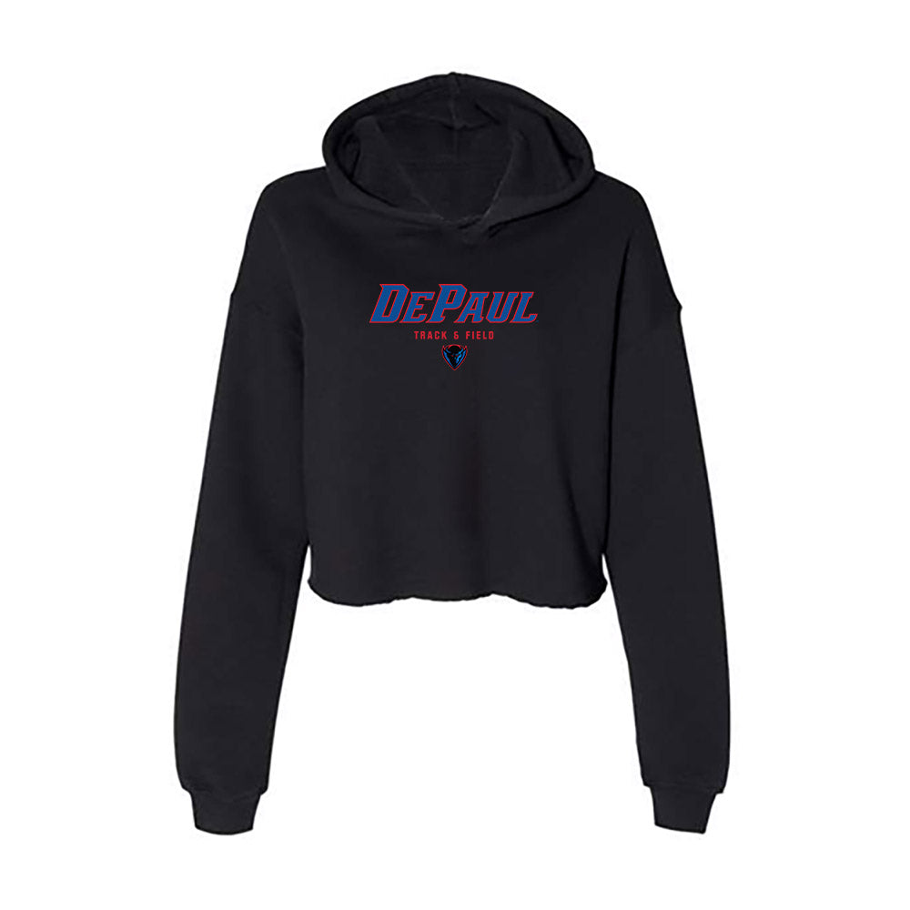 DePaul - NCAA Men's Track & Field : Kaleb Rasheed - Classic Shersey Women's Crop Fleece Hoodie-0