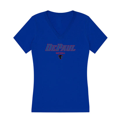 DePaul - NCAA Softball : Kailey Selvage - Women's V-Neck T-Shirt-0