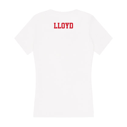 Fresno State - NCAA Men's Golf : Joseph Lloyd - Women's V-Neck T-Shirt-1