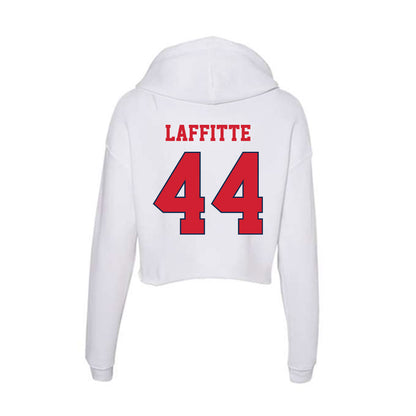 Fresno State - NCAA Football : Deijon Laffitte - Women's Crop Fleece Hoodie-1