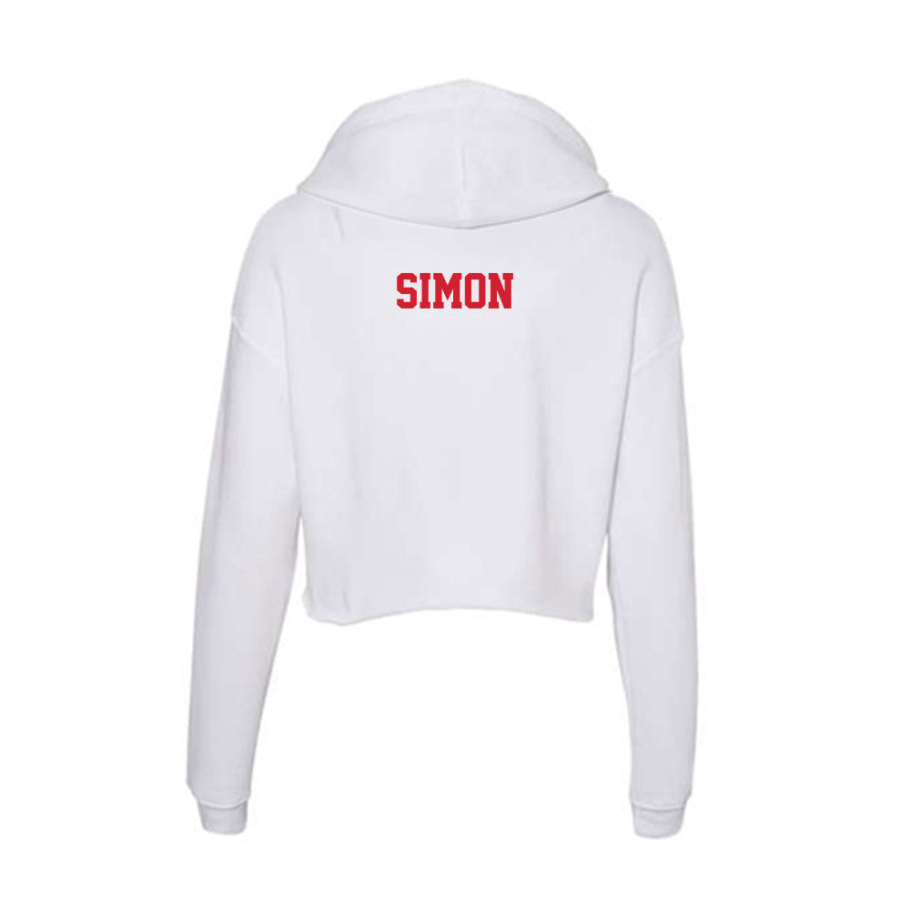 Fresno State - NCAA Cheerleading : Sarah Simon - Women's Crop Fleece Hoodie-1