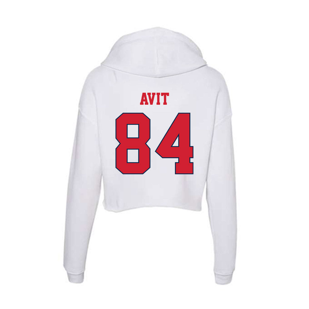 Fresno State - NCAA Football : Ezekiel Avit - Women's Crop Fleece Hoodie-1