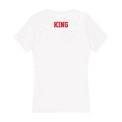 Fresno State - NCAA Men's Track & Field : Jabari King - Women's V-Neck T-Shirt-1