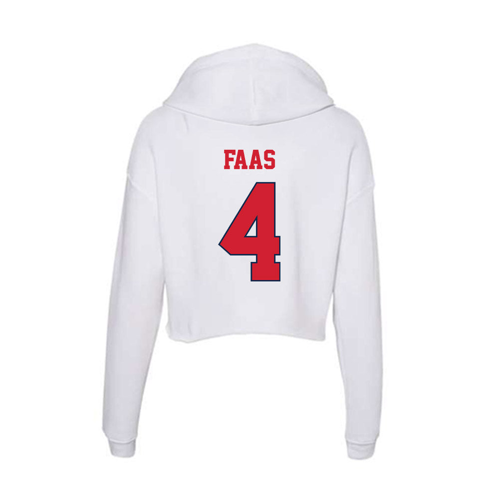 Fresno State - NCAA Men's Basketball : Cameron Faas - Women's Crop Fleece Hoodie-1
