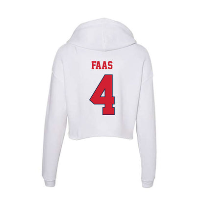 Fresno State - NCAA Men's Basketball : Cameron Faas - Women's Crop Fleece Hoodie-1