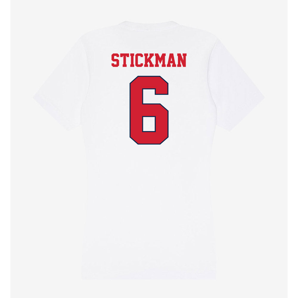 Fresno State - NCAA Men's Basketball : Dj Stickman - Women's V-Neck T-Shirt-1