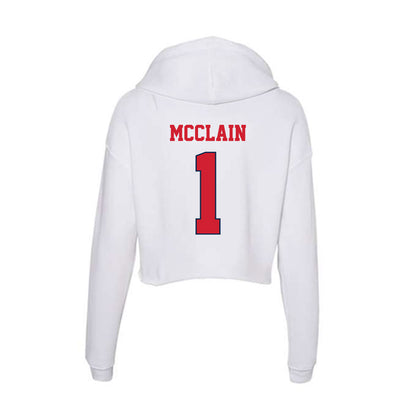 Fresno State - NCAA Football : Jahlil McClain - Women's Crop Fleece Hoodie-1