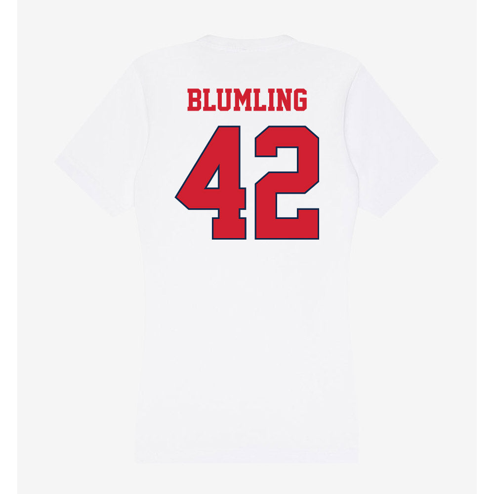 Fresno State - NCAA Football : Lucas Blumling - Women's V-Neck T-Shirt-1